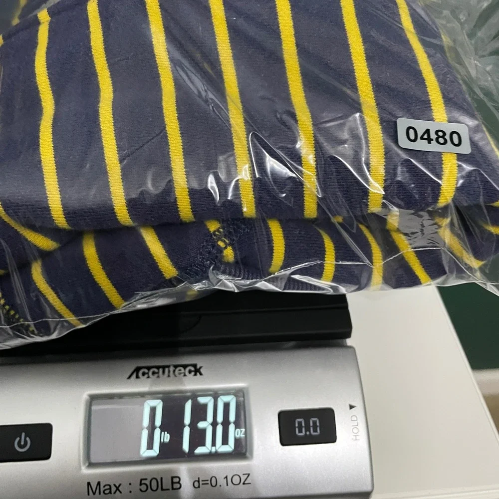 Mini Boden Boys Hoodie Sweatshirt Pullover 5-6Y Striped Fleece Lined Navy Yellow